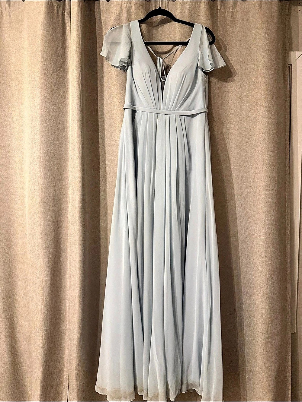 AZAZIE light blue flutter dress
